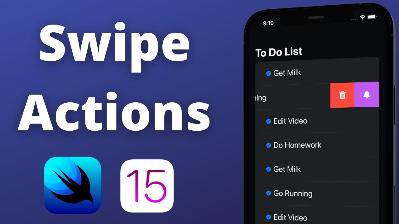 SwiftUI Swipe Actions | iOS 15 (Xcode 13, 2021, SwiftUI 3) - iOS for Beginners
