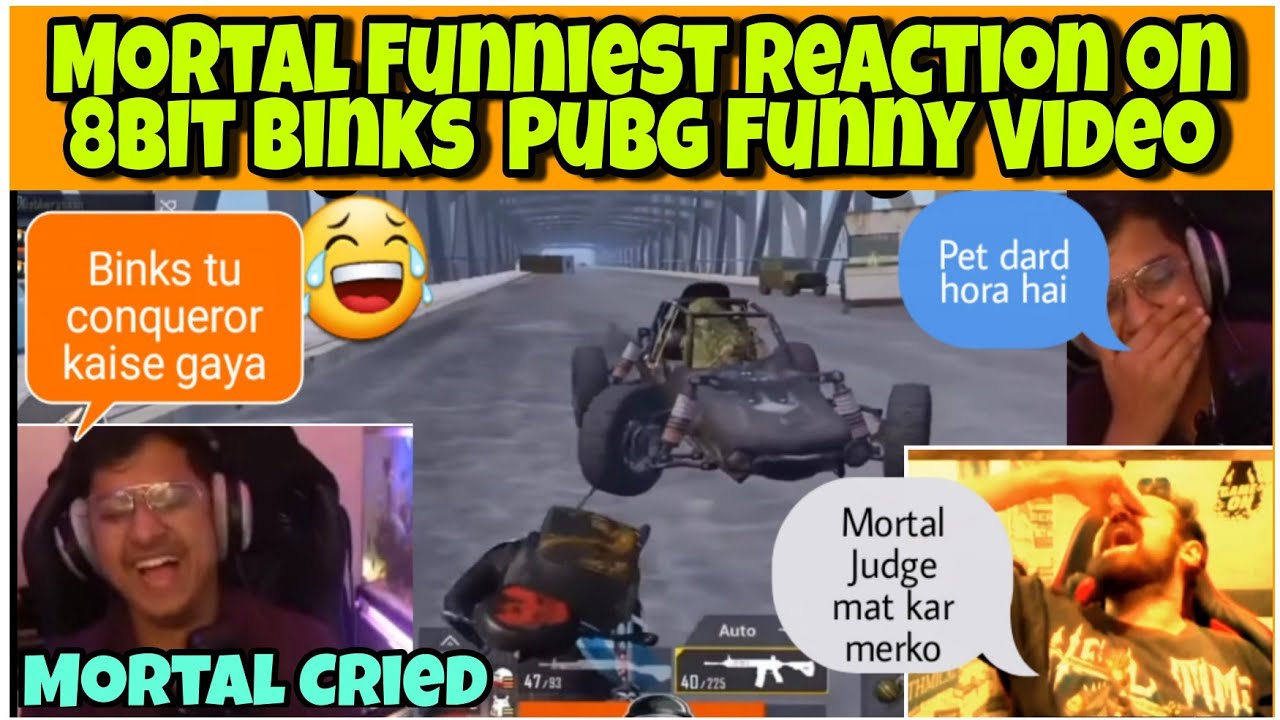 Mortal Reaction on 8bit Binks69 Pubg Funny Clips | Funniest reaction ever Mortal cried | #mortal