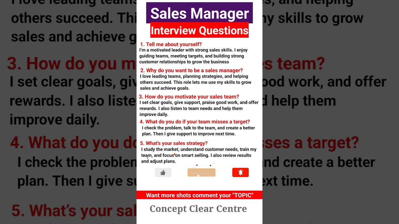 Top 5 Sales Manager Interview Questions and Answers to Ace Your Dream Job