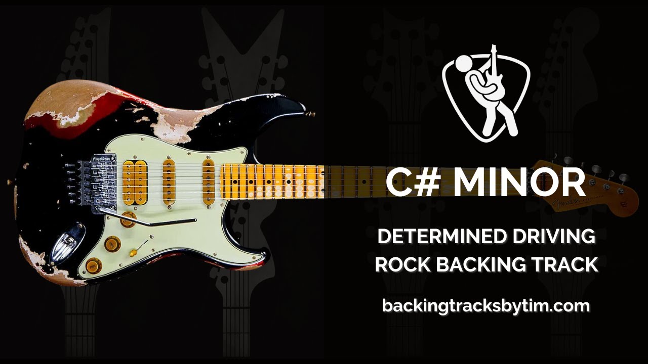Determined Driving Rock Backing Track in C# Minor | 170 BPM