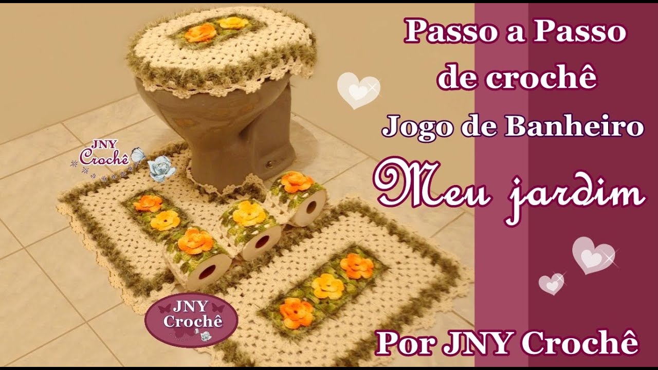 Jogo de Banheiro de crochê | Porta papel-higiênico - JNY Crochê