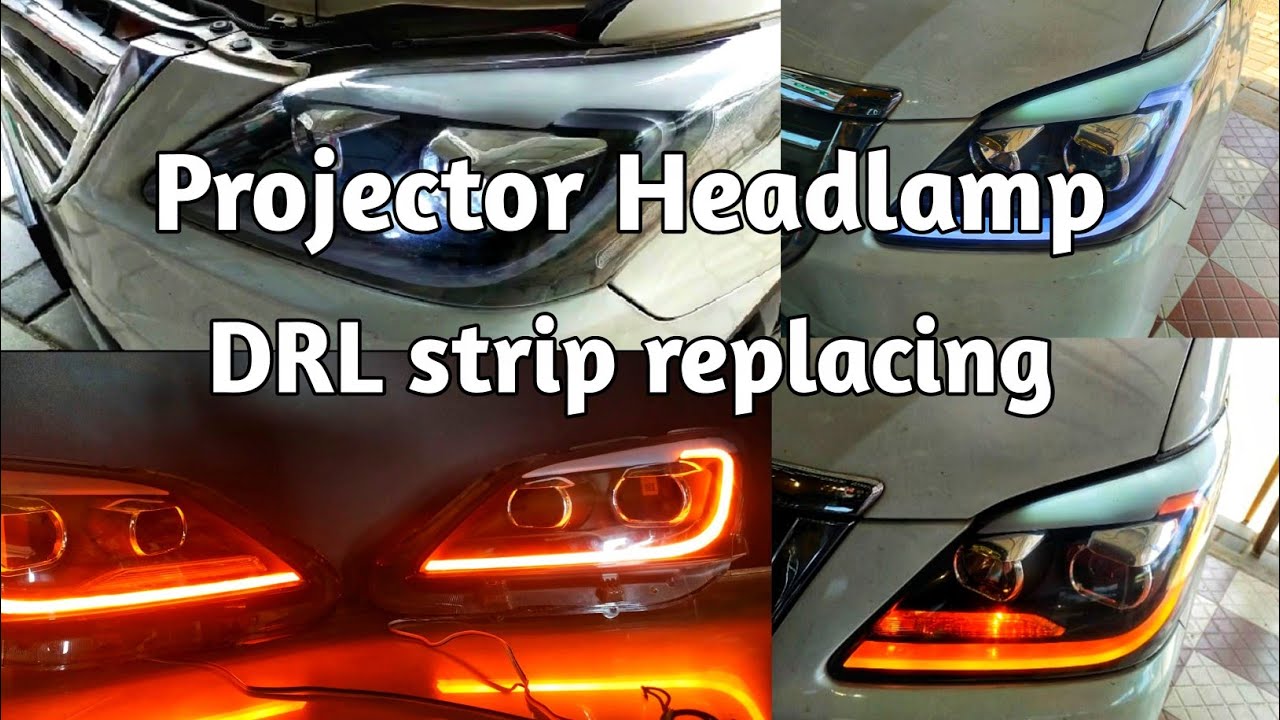 Innova projector Headlamp DRL strip replacing....#Innova #toyotta #Headlightmodification