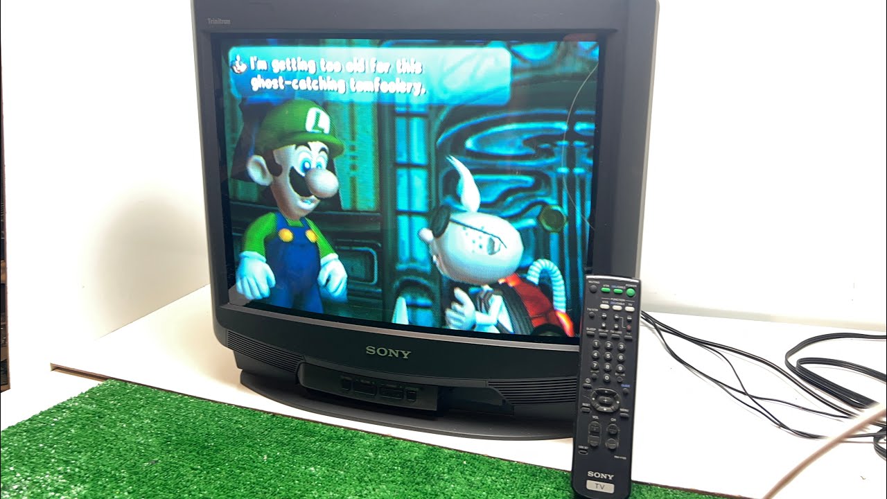 Sony Trinitron KV-20S20 1996 20 inch CRT Curved TV Overview Retro Gaming Calibration GAMECUBE