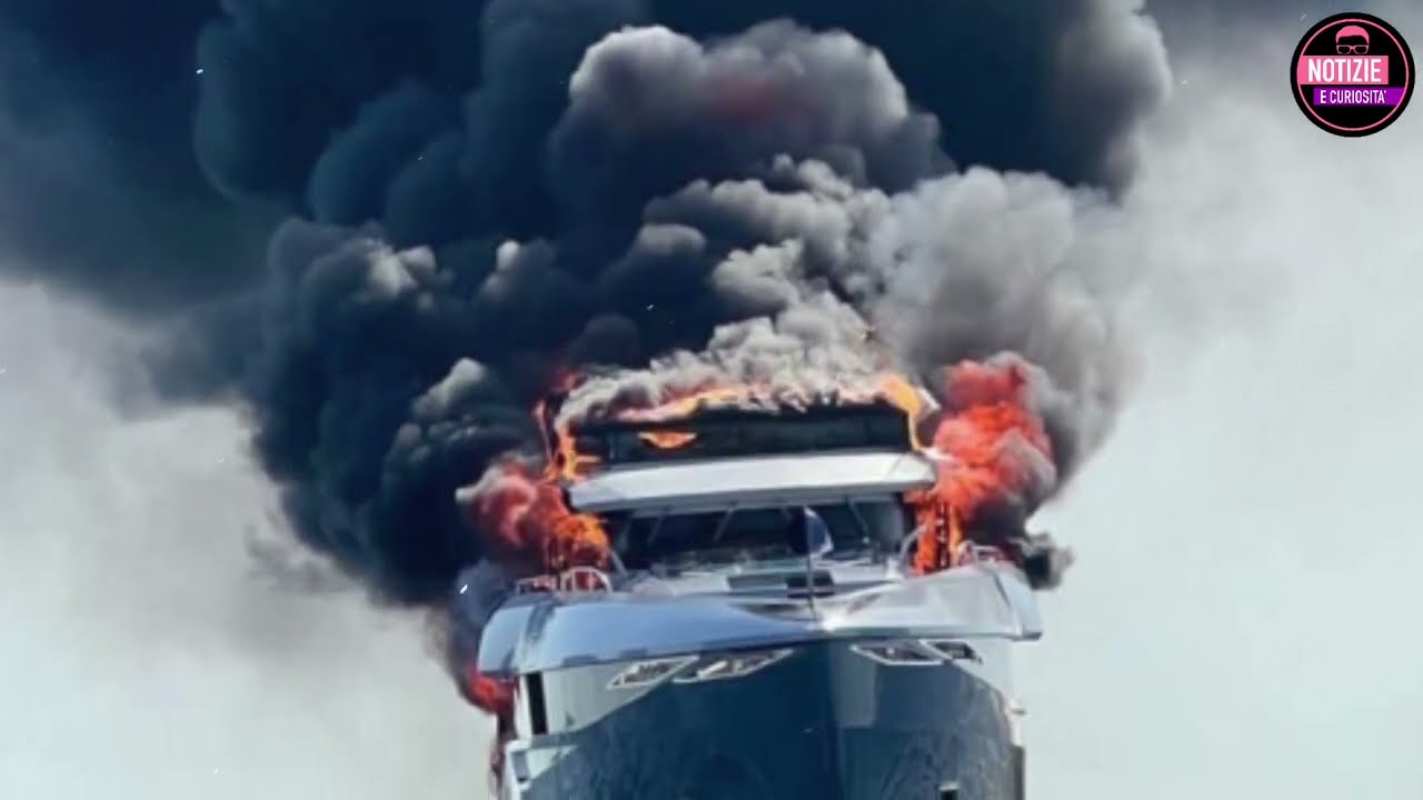 Incendio distrugge il super yacht  dell’imprenditore napoletano - Formentera