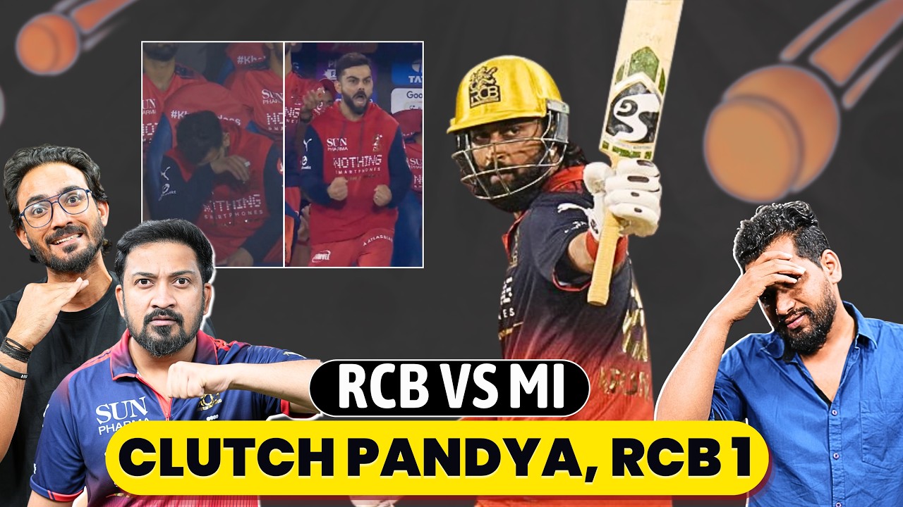 🔴RCB WINNERS, CLUTCH KRUNAL. BEST MATCH OF IPL