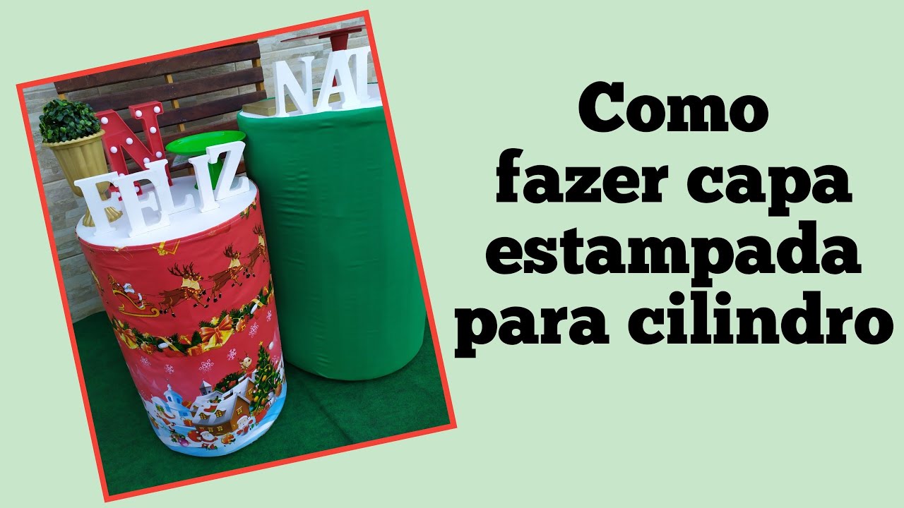 Como fazer capa estampada para mesas cilindro/Pegue e Monte