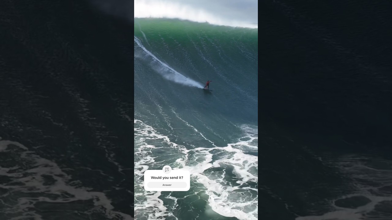 Surfing Nazare is always a crazy experience 😵&zwj;💫 #bigwaves #surfing #nazare