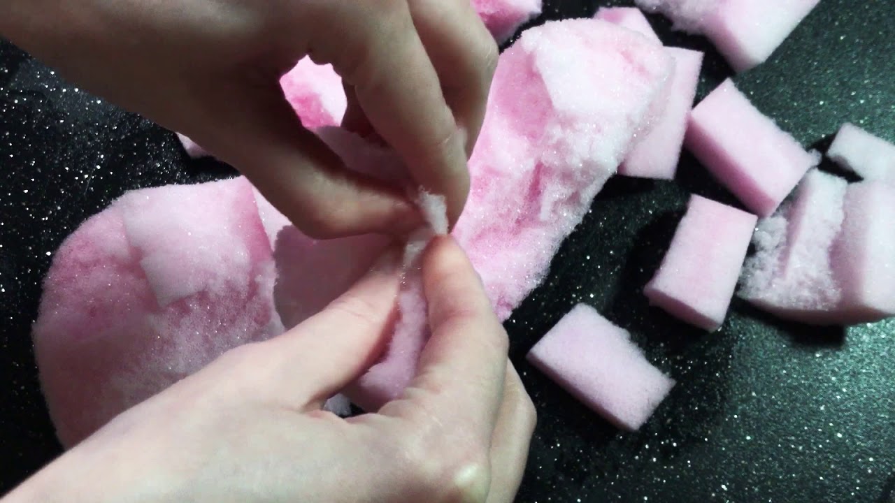 ASMR Soapy Sponge Slicing & Ripping