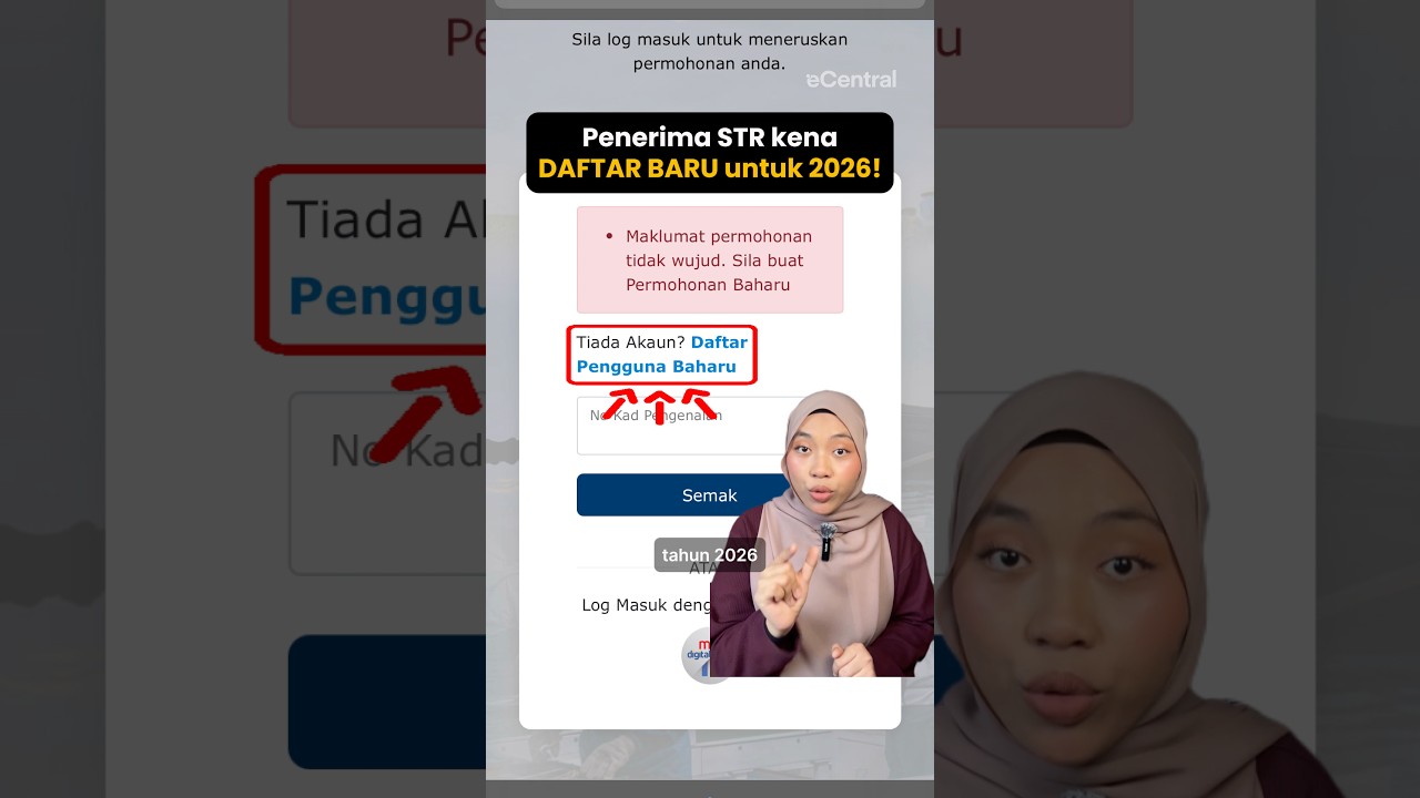 Cara Daftar Baru Bantuan STR Tahun 2026 untuk Penerima Sedia Ada #sumbangantunairahmah