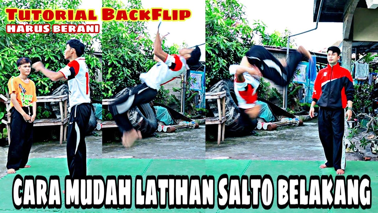 Cara mudah cepat bisa Salto Belakang, Tutorial BackFlip Denny Wewey
