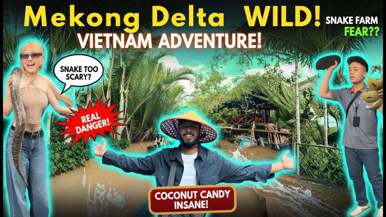MEKONG River Day Tour | Vinh Trang Pagoda, Candy workshop and boating in Mekong Delta | Vietnam vlog