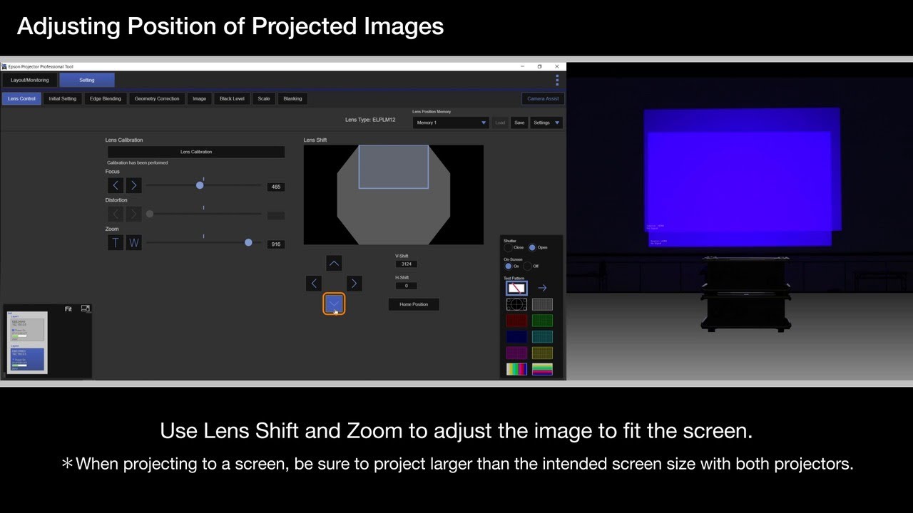 Epson Projector Professional Tool - Geometry Correction Assist for Stacking