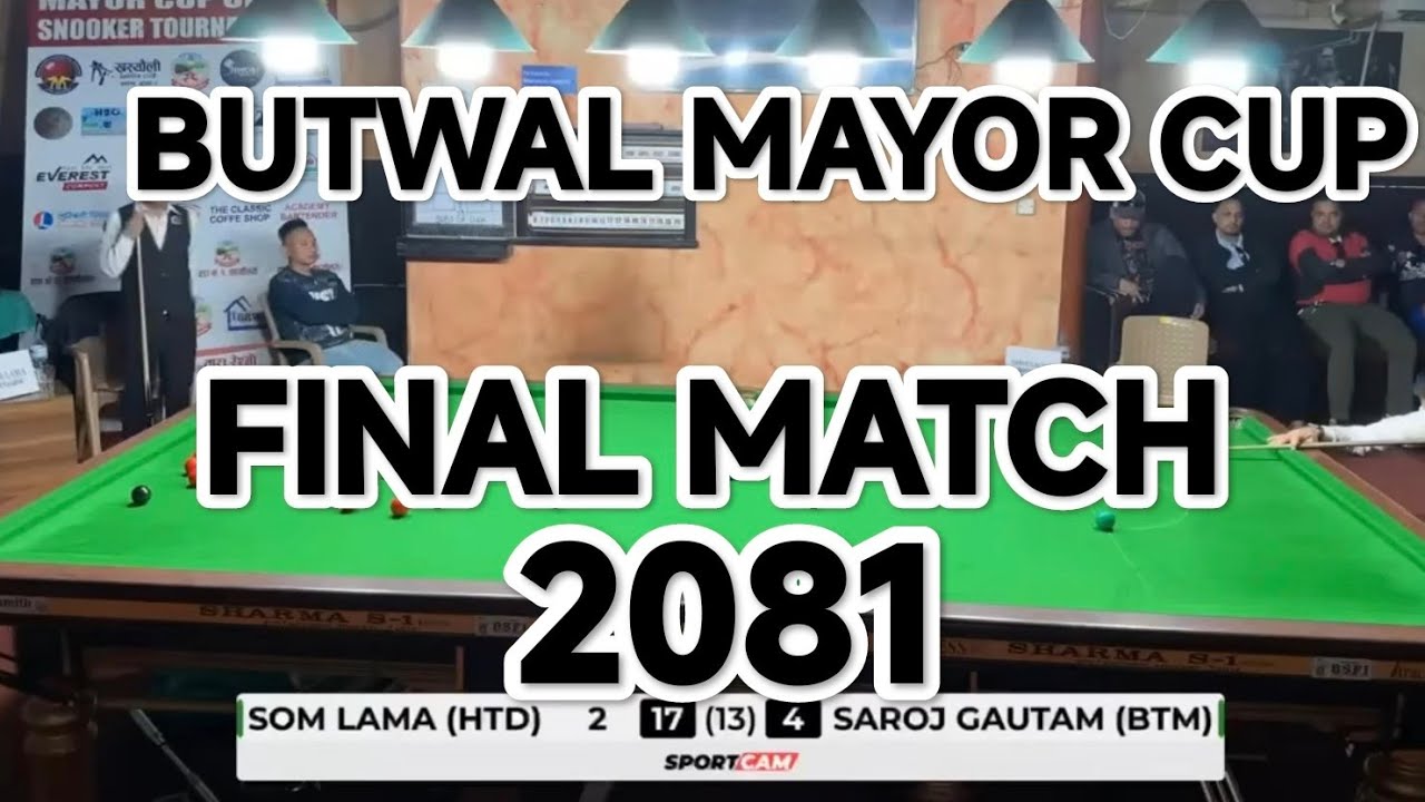 Final battle of Butwal  mayor cup snooker championship 2081.Saroj gautam vs Som Lama.part 2.