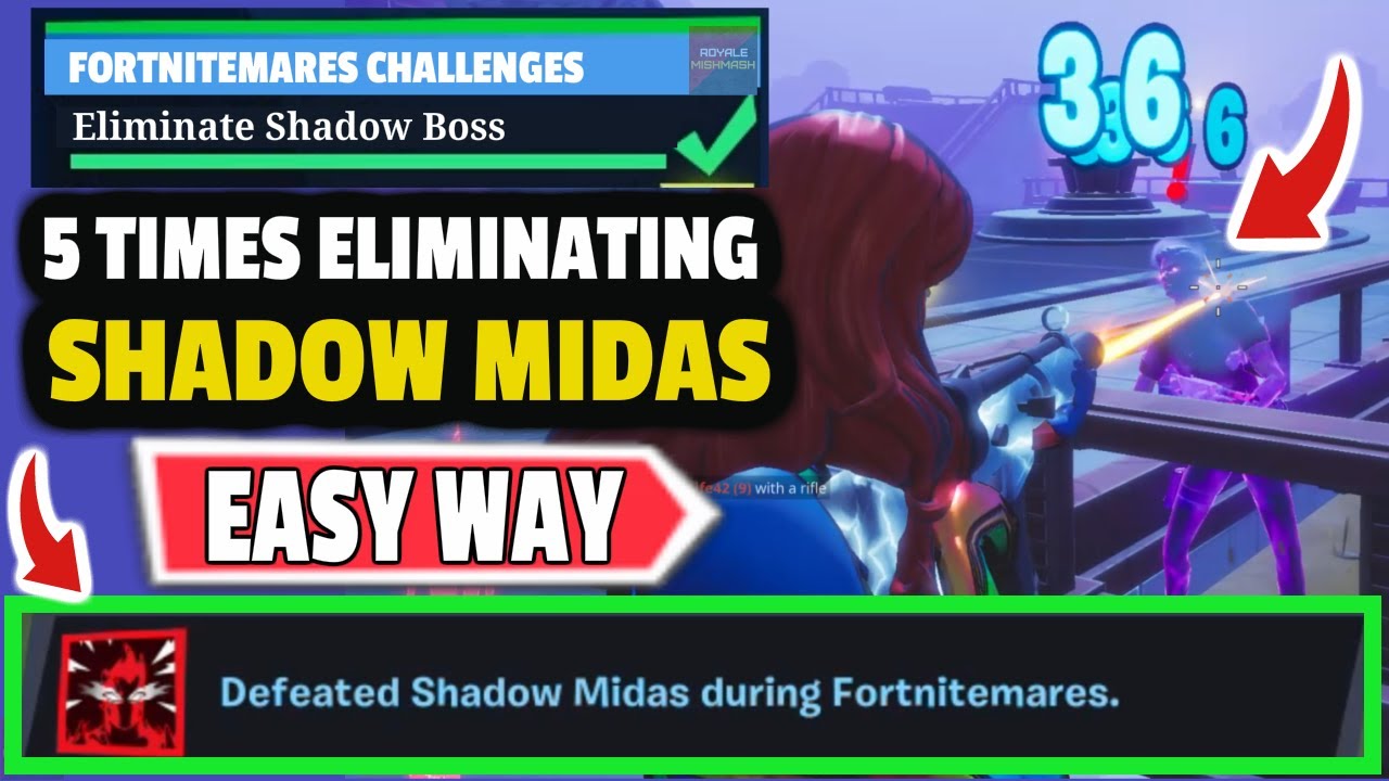 Eliminate Shadow Midas! How to KILL SHADOW MIDAS in Fortnite? Easy Way to Eliminate Shadow Midas!