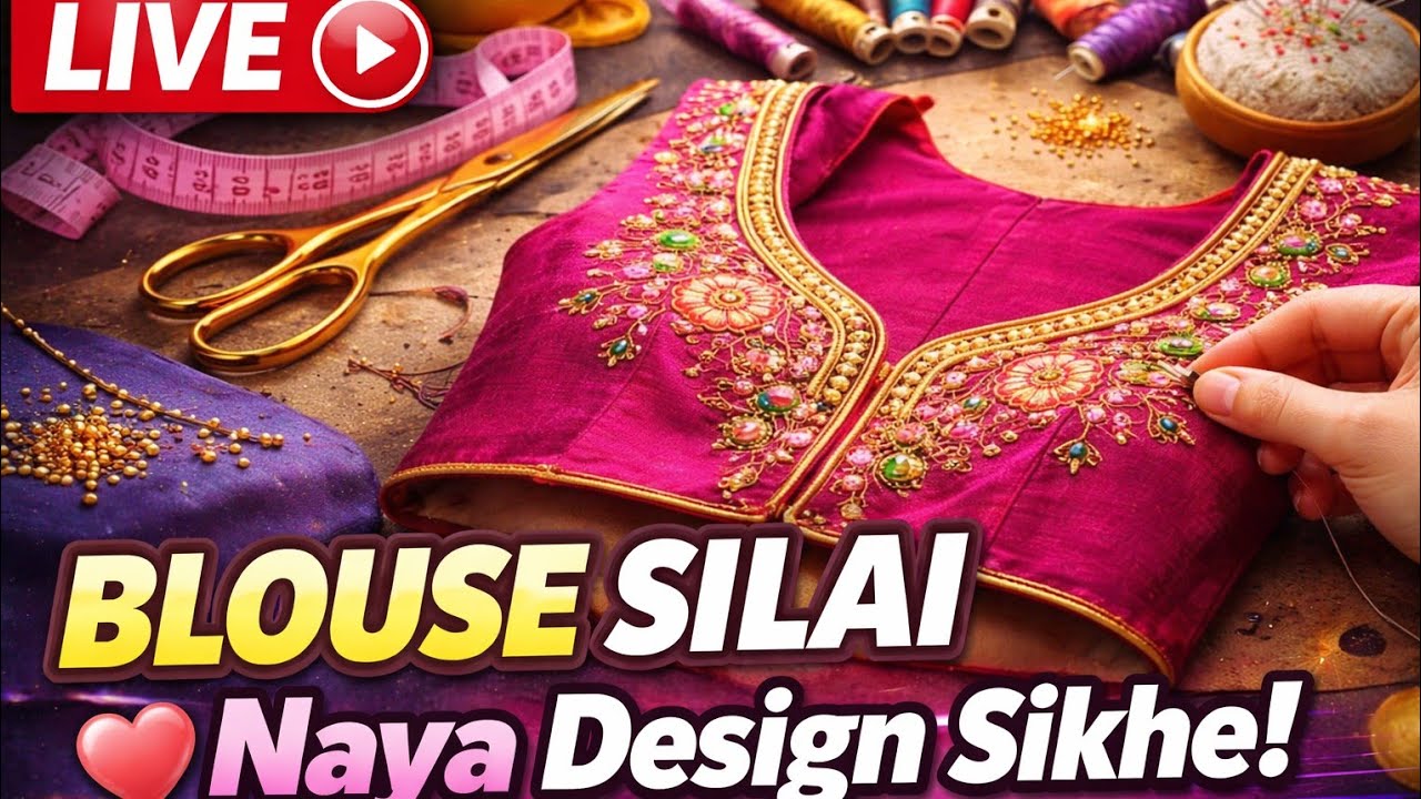 🔴 1 Ghante Me Perfect Blouse Bana Kar Dikhaunga #CuttingAndStitchin #DesignerBlouse #SubscribeNow