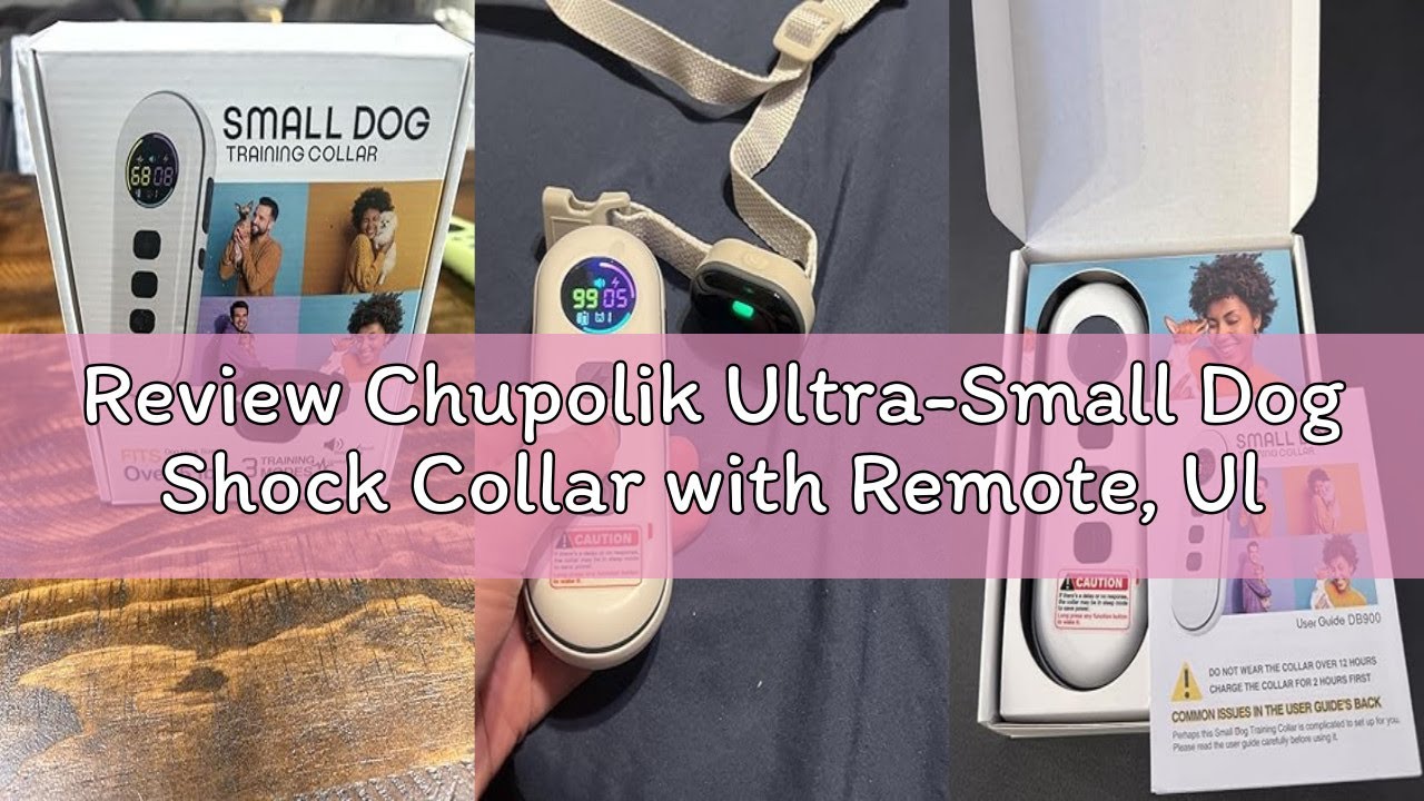 Review Chupolik Ultra-Small Dog Shock Collar with Remote, Ultra-Light & Thin Dog Training Collar, Ta