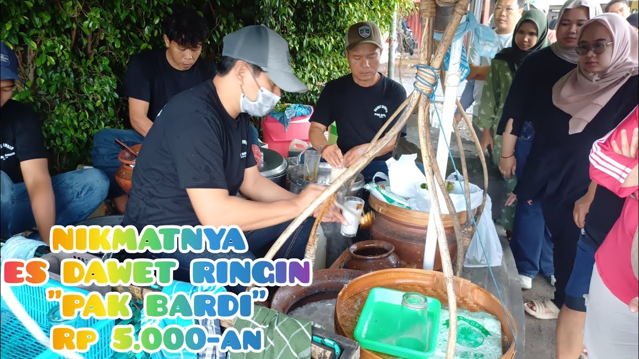 Baru Buka di Lebaran Ke 3 langsung diserbu Pembeli , nikmatnya Es Dawet Ringin Pak Bardi 5000-an