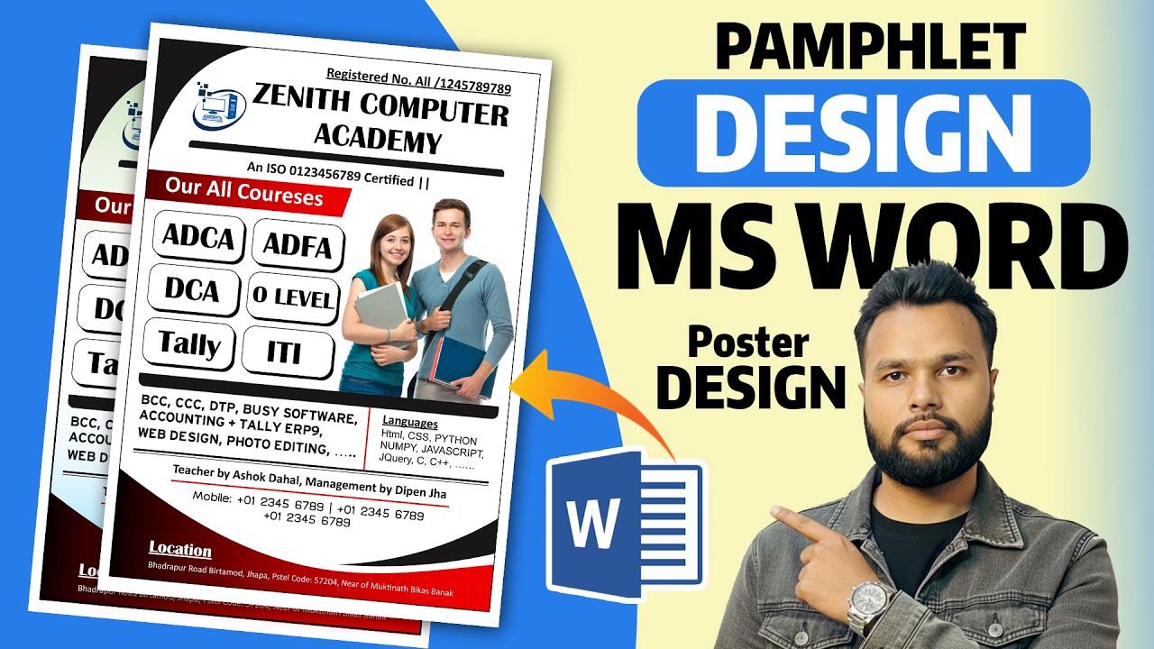 Poster/Pamphlet Design in MS Word 2026 Hindi Tutorial