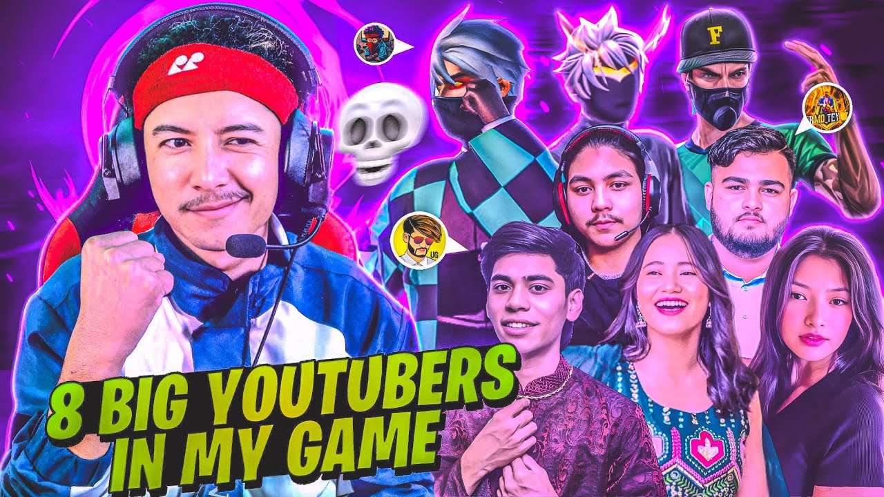 TOP BIG YOUTUBERS IN BR RANK GAME 😱