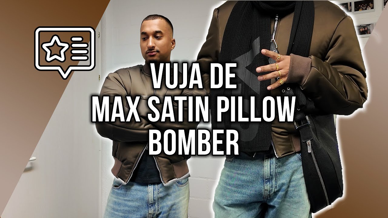 Vuja De Max satin pillow bomber