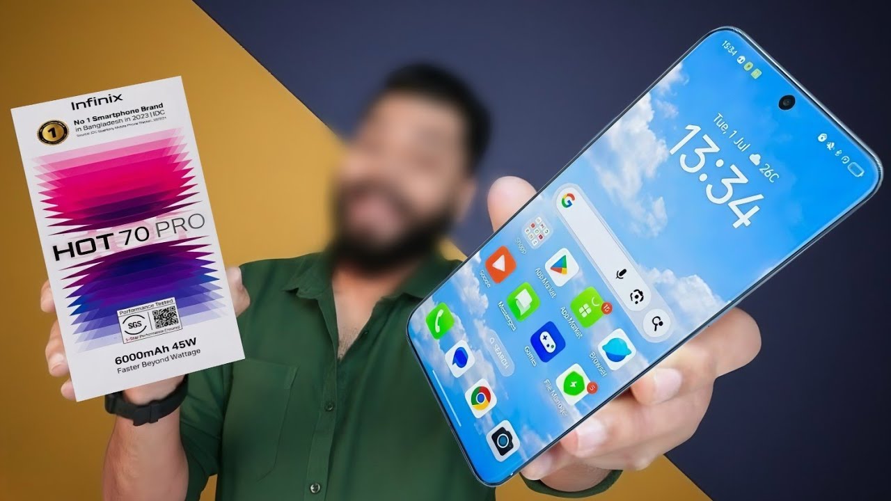 Infinix Hot 70 Pro Unboxing, first look & specs