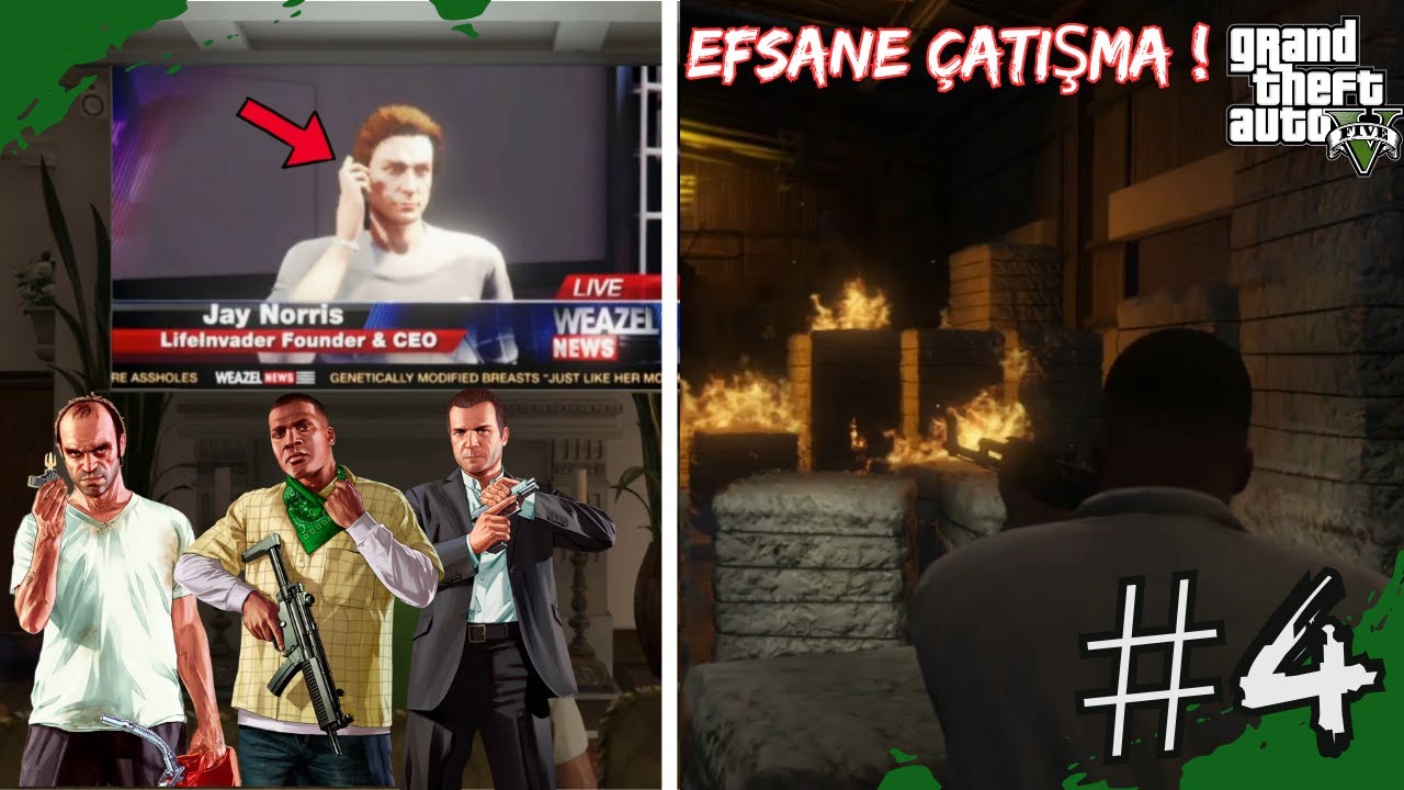 Adamı Telefonla Patlattık 😱| Efsane Çatışma ! | Araba Yarışı Yaptık ! | Grand Theft Auto V 4.Bölüm