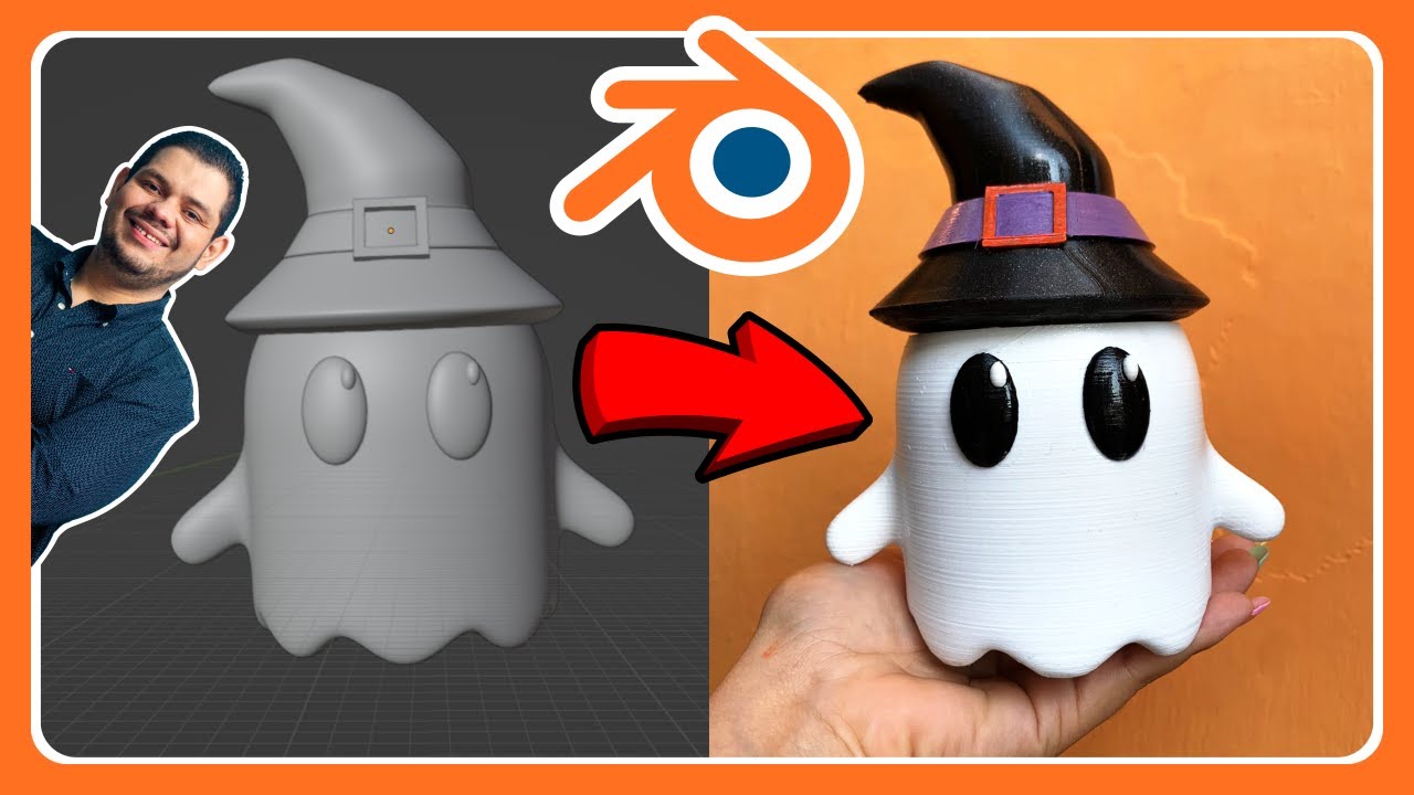 🎃 Aprende a modelar 👻 Fantasma en Blender para Imprimir3D