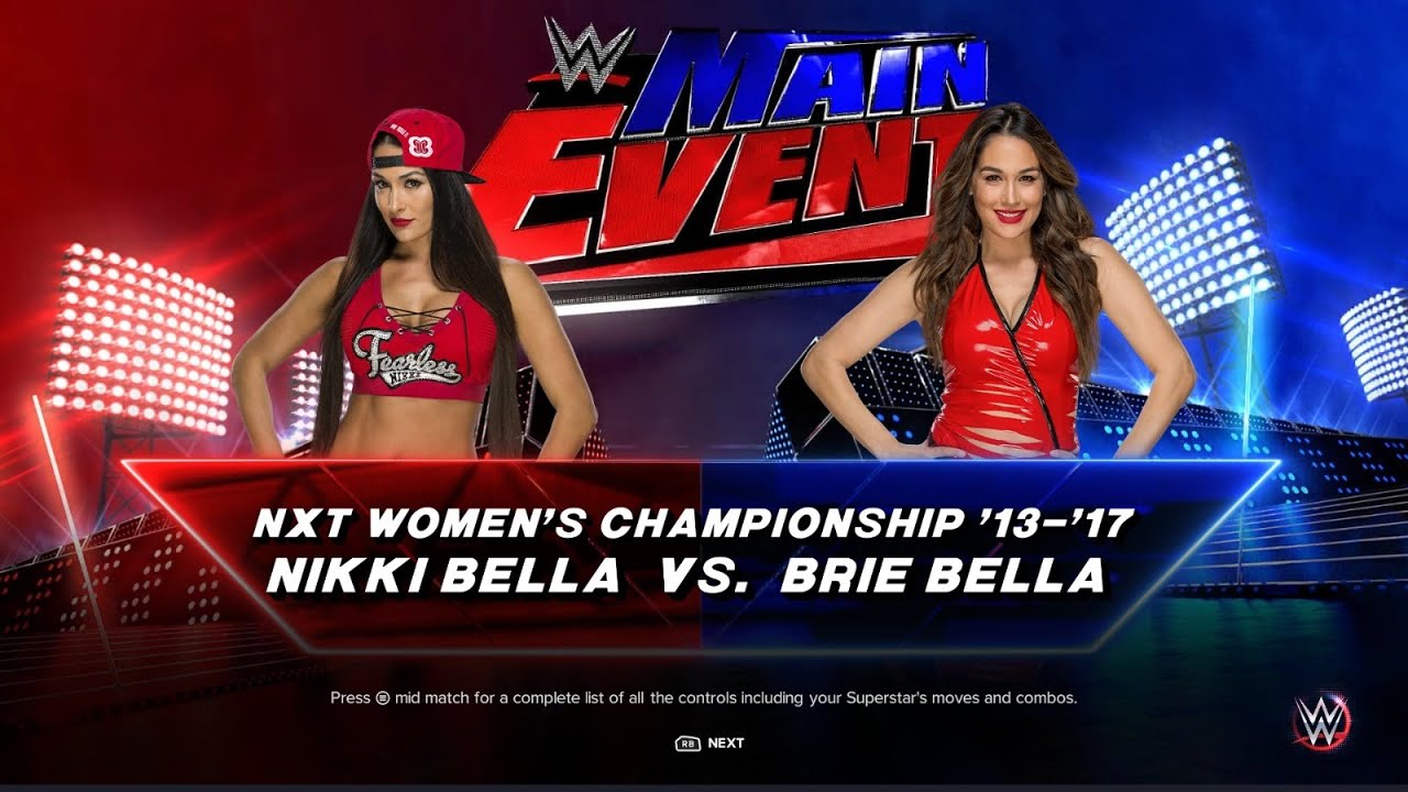 NIKKI BELLA VS BRIE BELLA NXT WOMEN CHAMPIONSHIP  WWE 2K23 [ PC UHD 4K 60FPS ]