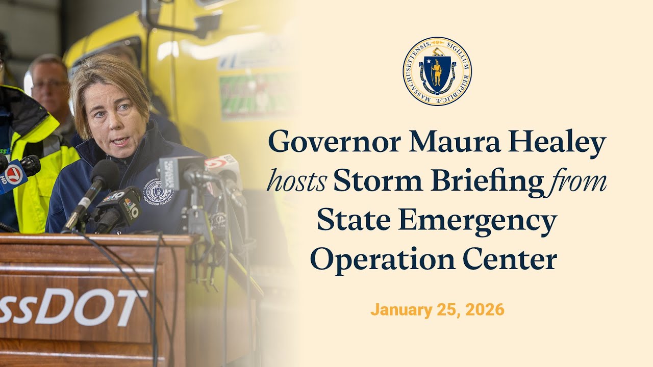 Gov. Healey Hosts Storm Briefing from MEMA HQ