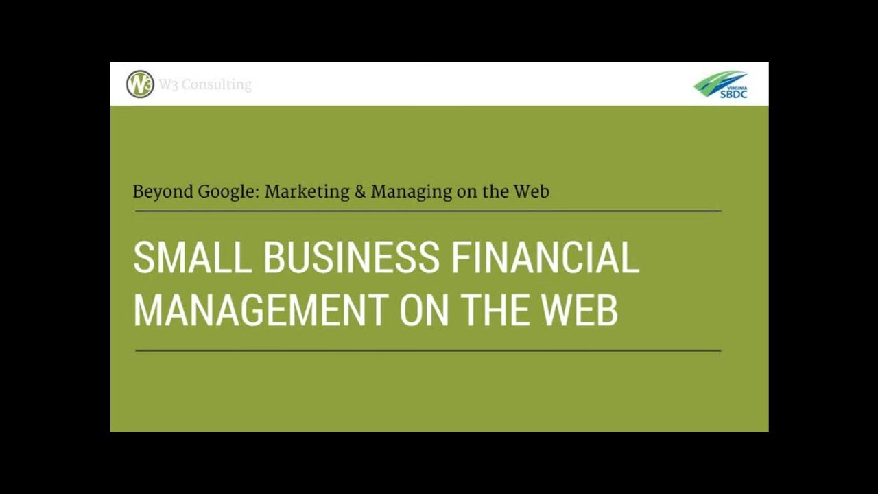 Small Business Financial Management on the Web