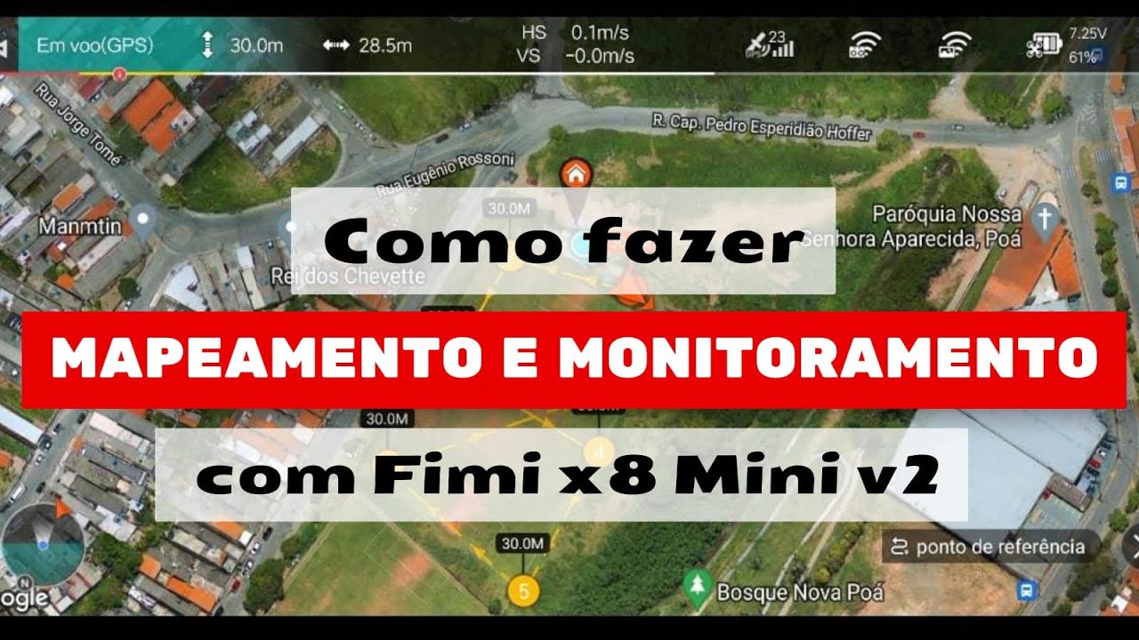 Como fazer monitoramento e mapeamento para topografia com o Fimi X8 mini V2, V1 e Fimi mini 3