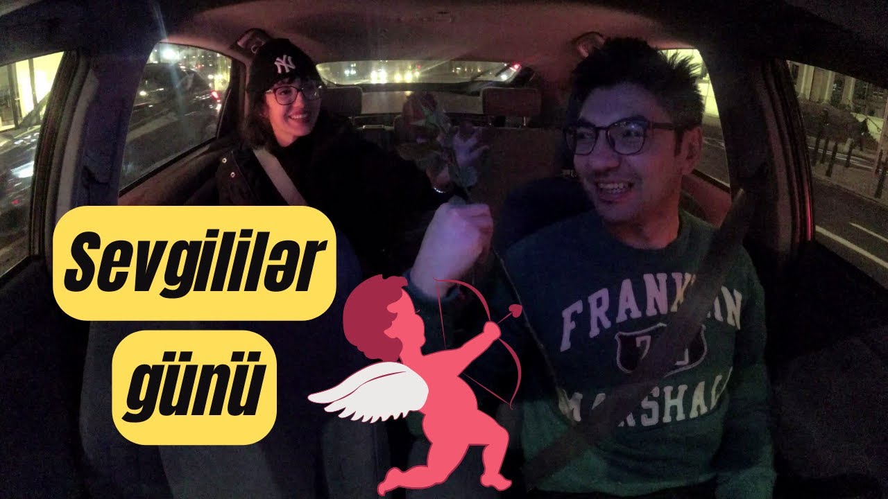 Sevgililər günündə taksiyə minən qızlara gül hədiyyə etdim..14 fevral Valentin günü!!