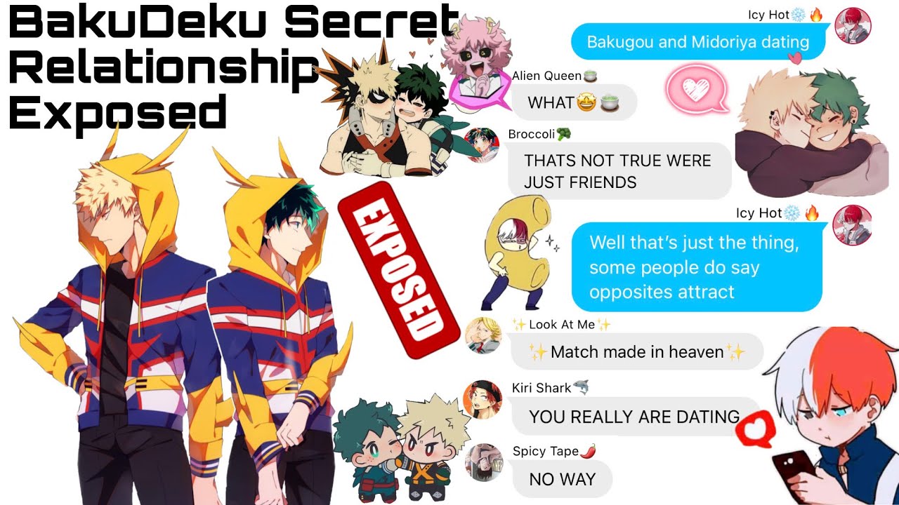 BakuDeku Secret Relationship Exposed |BkDk | BakuDeku Texting Story | MHA React To BkDk | MHA React