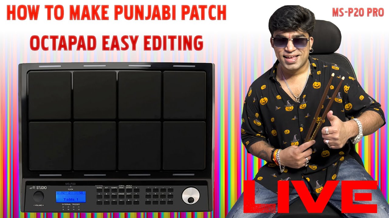 How To Make Punjabi Patch | Octapad Easy Editing | Live Stream | Janny Dholi