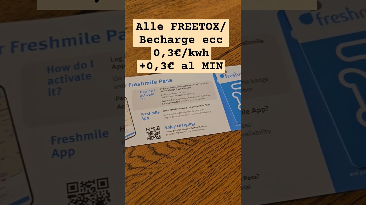 FRESHSMILE, app per ricarica elettrica becharge, freetox e ionity