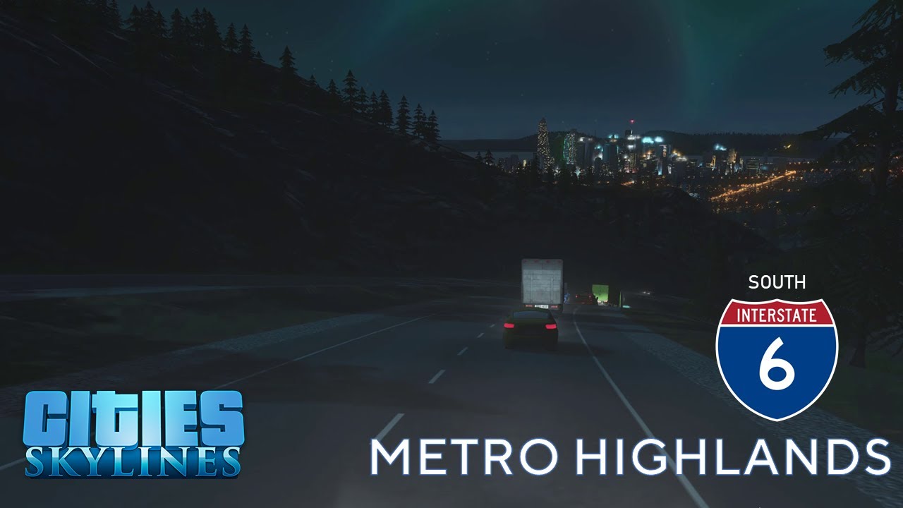 Cities: Skylines - First Person Drive - Early Morning Commute
