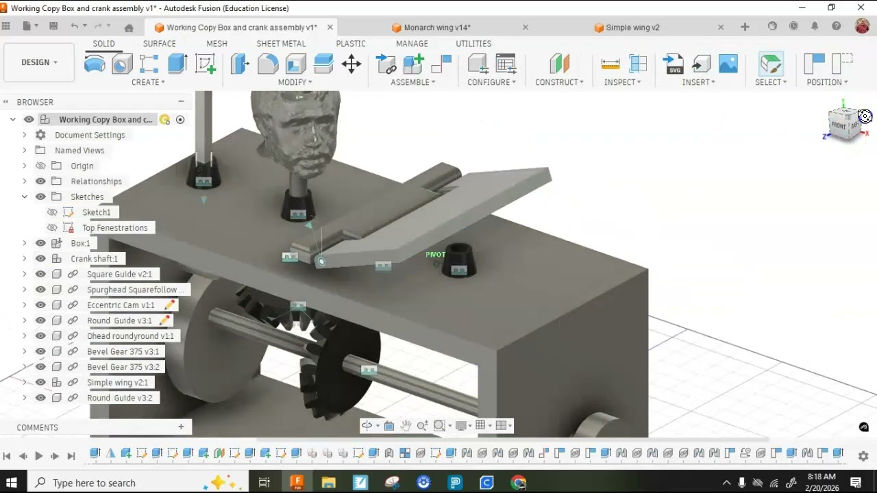 Part 3 Mounting and flapping the wing