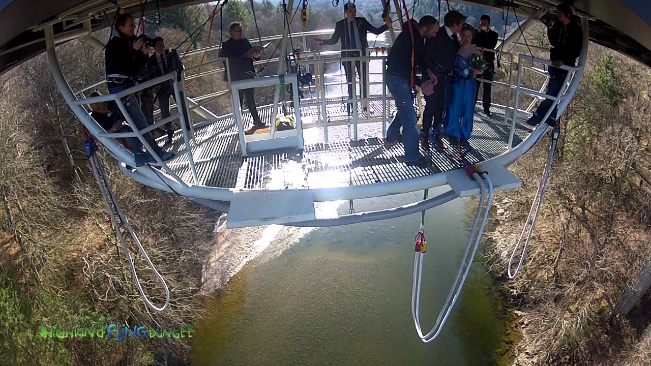 Bungee wedding, Killiecrankie, Perthshire, Scotland