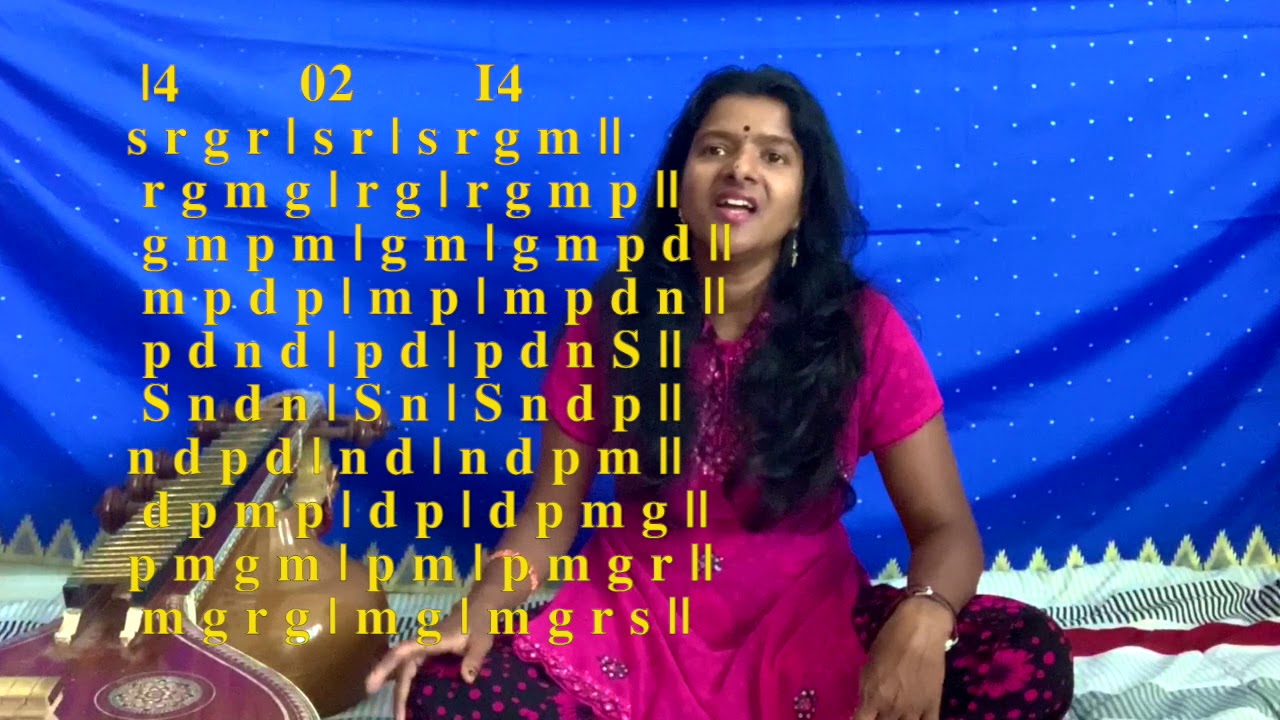 saptha thaala alankaras in 3 speeds for Carnatic begginers with notes