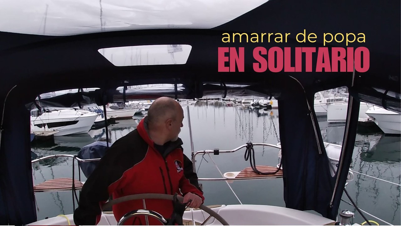 EP20 Cómo atracar y desatracar un barco en reversa en solitario usando palos de atraque caseros