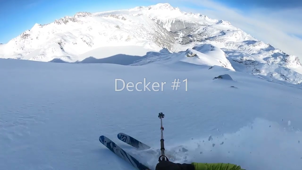 The Triple Decker - skiing 3 lines on Decker Mountain's north face