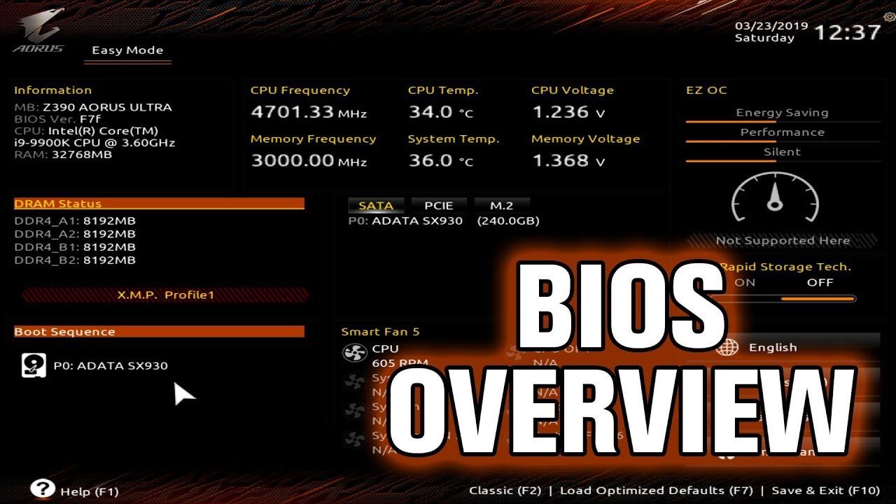 Gigabyte Z390 AORUS Ultra BIOS Overview