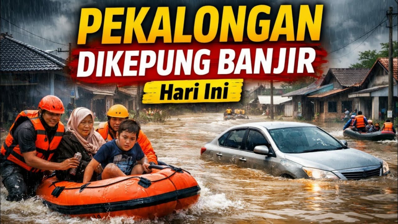 BANJIR DI PEKALONGAN TERKINI 28/3/2026,Ribuan Rumah Tenggelam