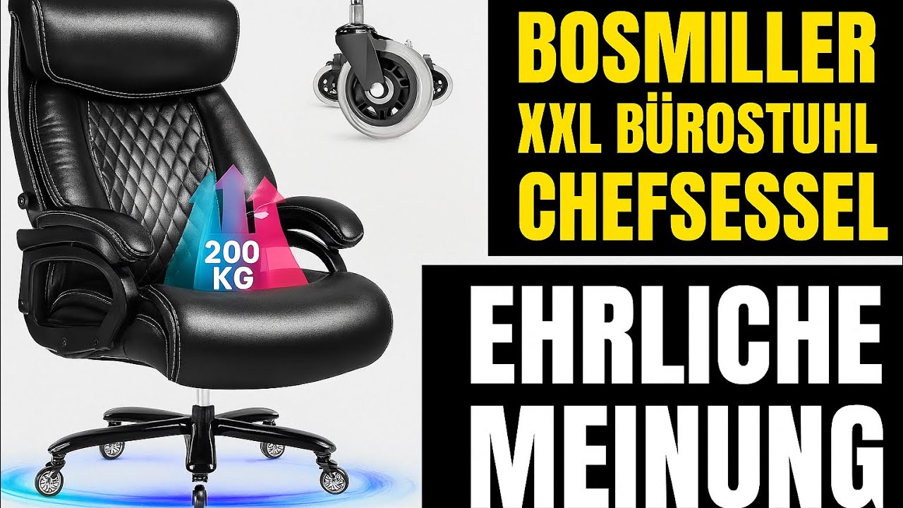 Bosmiller XXL Chefsessel im Test – Hält der Bürostuhl wirklich 200 kg?