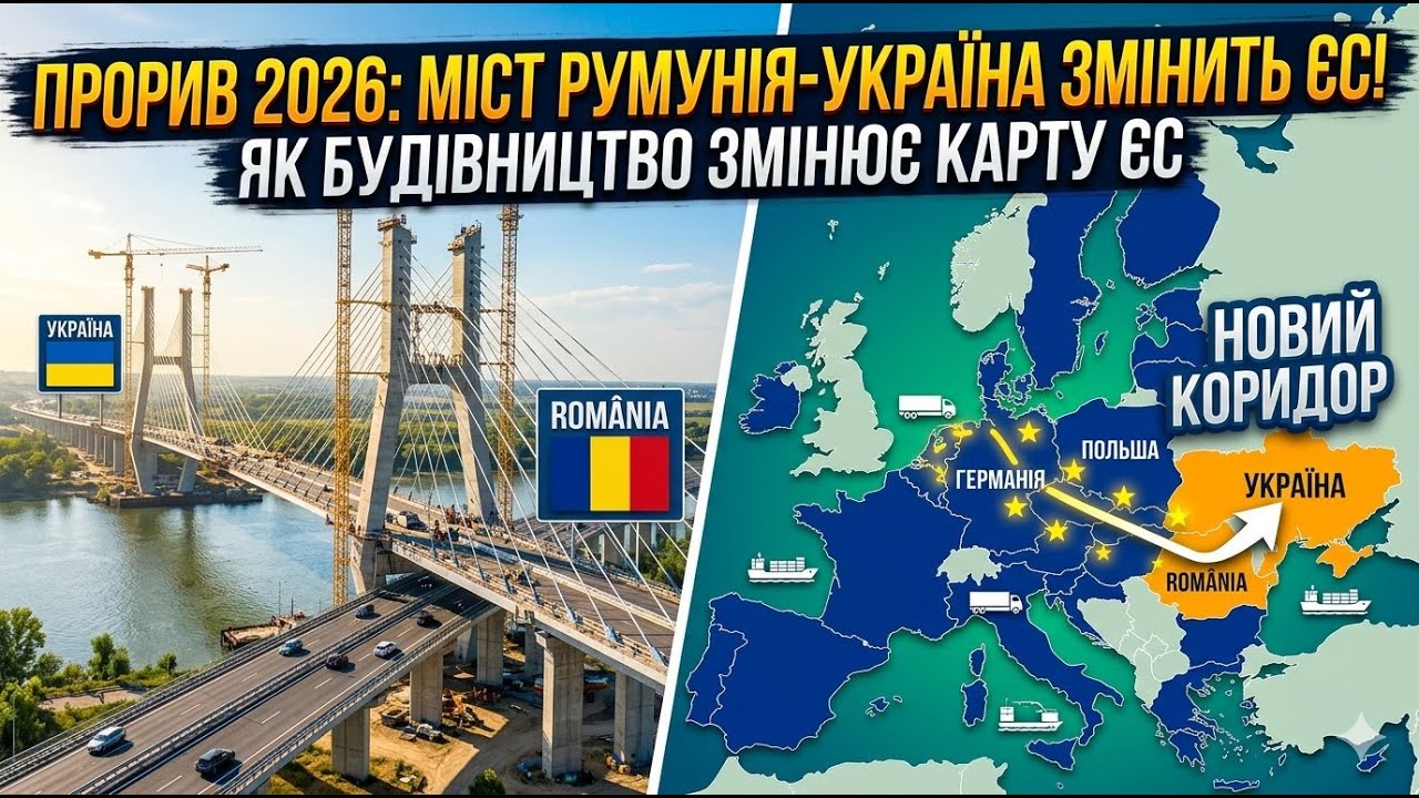 Міст Румунія - Україна 2026: як будівництво змінює карту ЄС