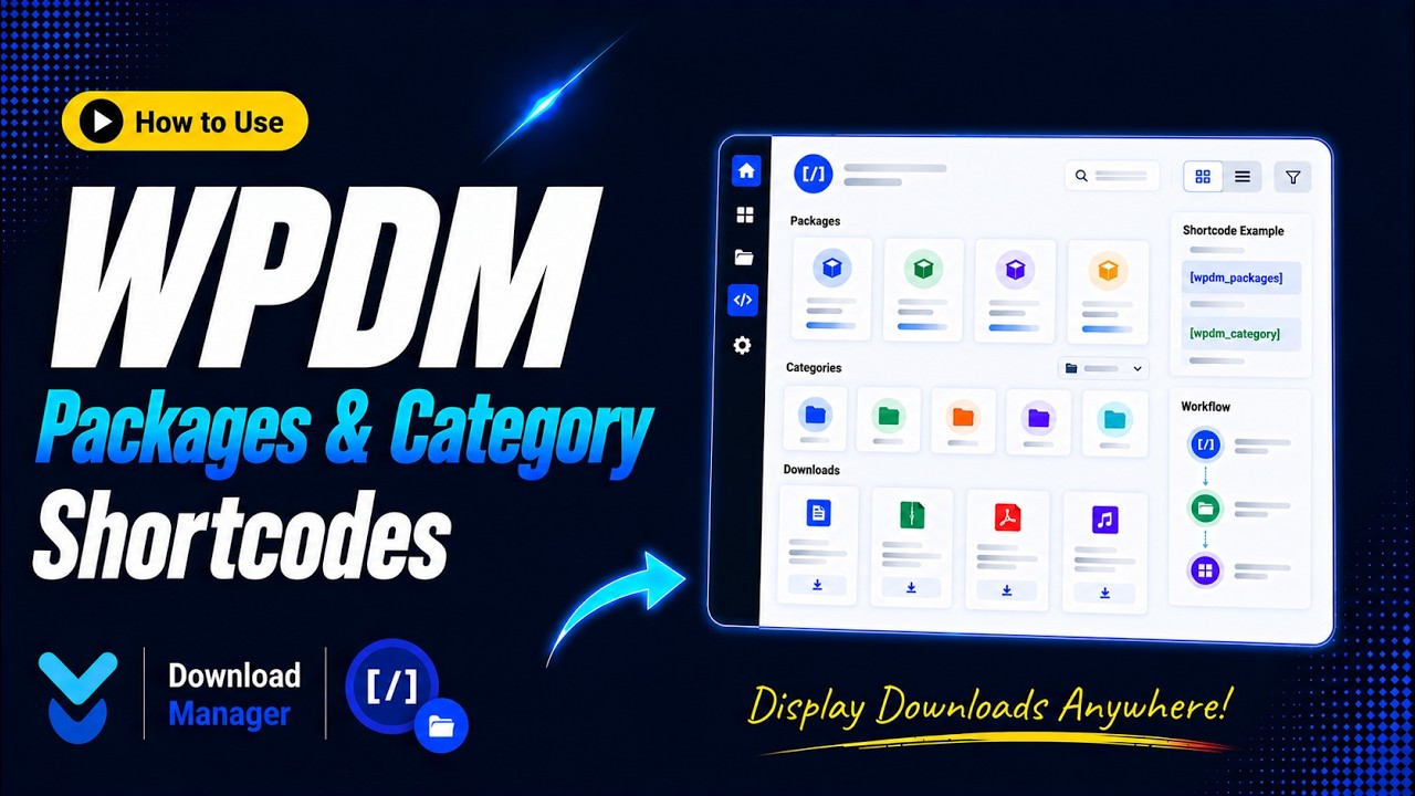 How to use WPDM Packages & category shortcodes for Wordpress Download Manager | #WPDM