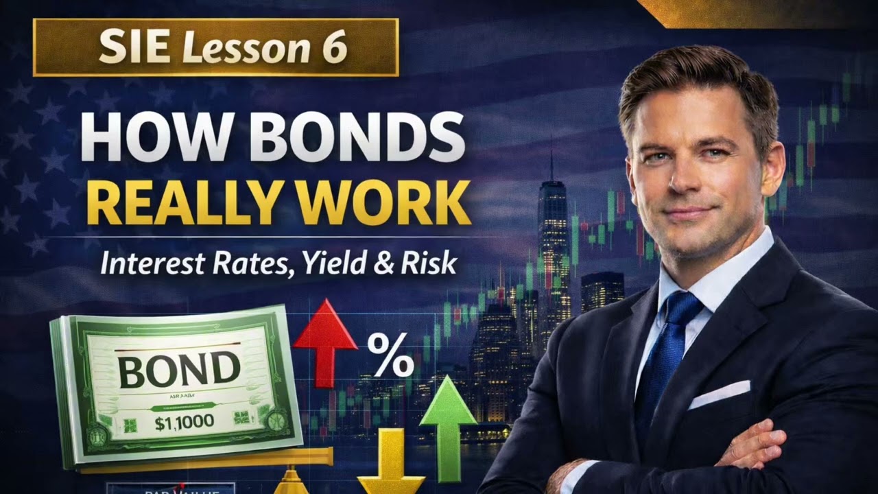SIE Lesson 6 | Debt Securities Explained (Bond Pricing, Yields & Risk).