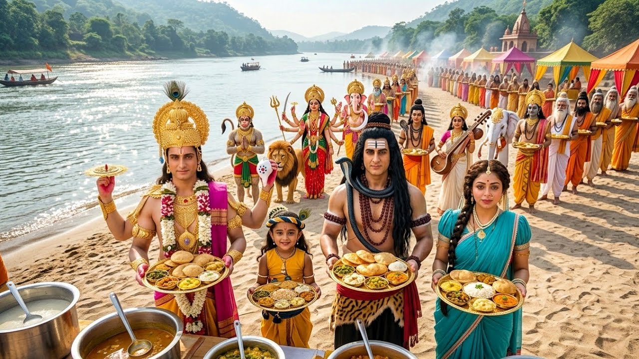 जब बाल कृष्ण, महादेव और विष्णु जी एक साथ खाना खाने आये | यशोमती मईया के नंदलाला | Krishan Leela