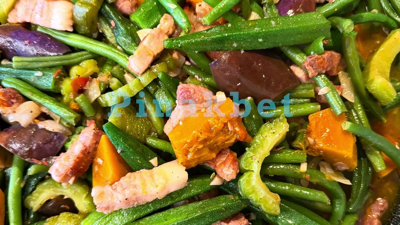 Pinakbet (mixed vegetables cooked in shrimp paste)