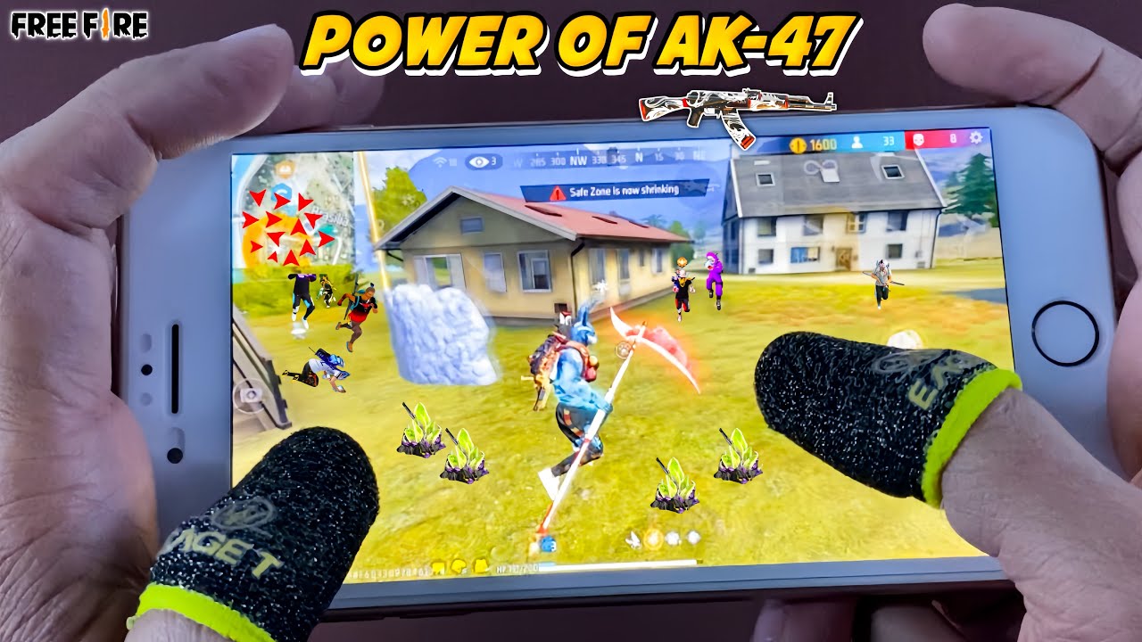 Power Of AK-47 💪 Solo Vs Squad ☠️ iPhone 8 Plus Handcam Gameplay ⚡️ Free Fire 🔥 